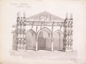 Palermo katedral, studie av inngangsporten
