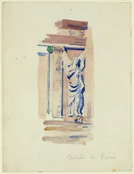 Studie av en englestatue, Certosa di Pavia, 1891