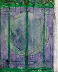 The Tree of Personal Effort, av Charles Rennie Mackintosh (1868-1928), blyant og akvarell på papir, 32x25 cm