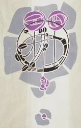 Moderne reproduksjon fra original Mackintosh sjablong for veggdekorasjon, rosemotiv, 1902 (plakatfarge på patronpapir)