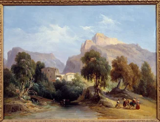 Et brevpapir i Saint Pons-dalen Maleri av Charles Renoux (1795-1846) 1833 Aix en Provence, Musee Granet