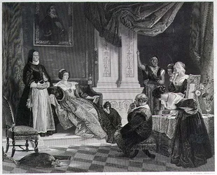 Sancho og hertuginnen, gravert av R. Staines (gravering) (se også 15321)