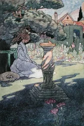 Siste solstråler, utgitt 1912 (farge litho)