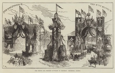 Prinsen og prinsessen av Wales i Chatham, Triumphal Arches
