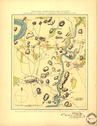 Antietam Sharpsburg og omegn. Konstruert og gravert for å illustrere quot;Krigen med Sørstatenequot; LOC 99447381