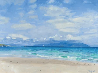 Distant Yacht, Iona, 2014 (olje på lerret)