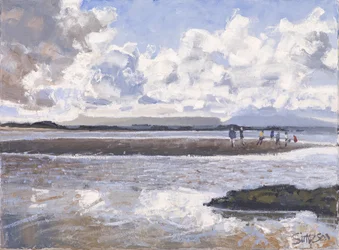 På stranden, 2017 (olje på lerret)
