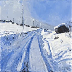 Snødekt vei, 2010 (olje på lerret)
