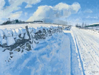 Snøvei, 2014 (olje på lerret)