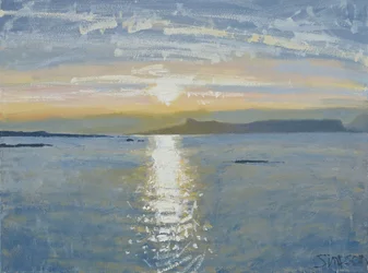 Solnedgang i havet, 2013 (olje på lerret)