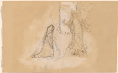 Studie av en figur bakfra [recto]