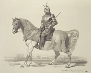 Panjab: Rajah Lal Sing, plate 13 fra 'Recollections of India', gravert av Auguste Francois Laby (1784-1860) 1847