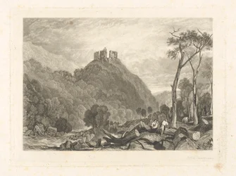 Okehampton Castle, ved elven Okement