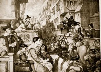 Togbandene forlater London, illustrasjon fra 