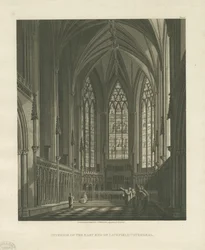 Interiør av Lichfield Cathedral - Lady Chapel: akvatintgravering, nd [c 1813] (trykk)