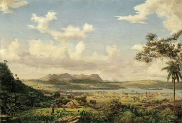 Havana Bay, Cuba, ca. 1854-61 olje på lerret