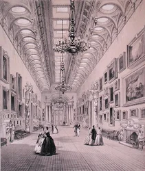 Bildegalleriet, Buckingham Palace, gravert av C. Graf, ca. 1880 (litho)