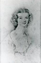 Portrett av Ellen Nussey (blyant på papir)