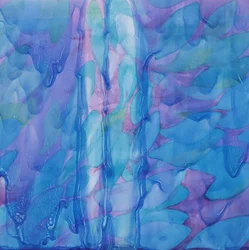 Humpbacks Blue, 2000 (olje på gesso)
