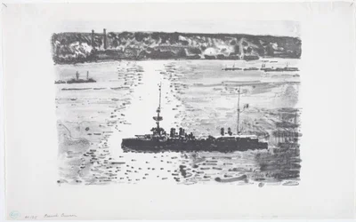 Fransk krysser (litho)
