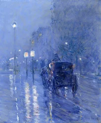 Rainy Midnight, sent på 1890-tallet (olje på lerret)