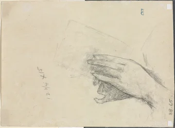 Hands Holding a Book verso, 1889.