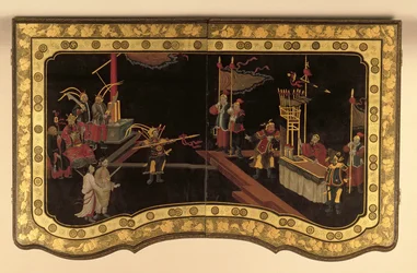 Chinese Export Dressing Bordplate c.1780 (svart lakk) (se også 220144)