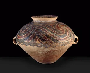 Stor urne, Vest-Kina, neolittisk, ca. 3000 f.Kr. (lertøy)