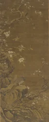 Fasaner og snødekte plommeblomster, Ming- eller Qing-dynastiet, 1400-1700-tallet