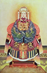 Portrett av Tzu Hsi, enkekeiserinne (1835-1908)