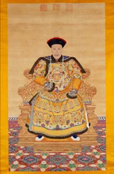 Portrett av den kinesiske keiseren Qianlong under seremoni