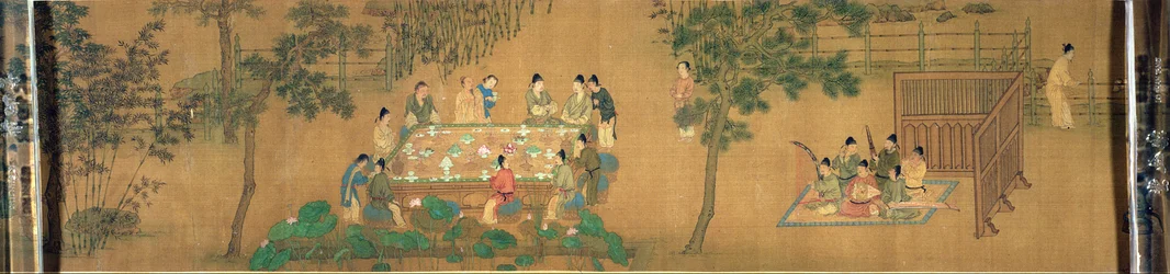 Lærdes samling i en bambushage
