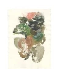 Abstrakt komposisjon, Organisk serie, 2022 (akvarell, gouache og kull på 320 gsm håndlaget akvarellpapir)