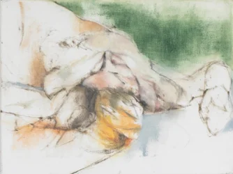Maria, studie av livsmaleri, 2018 (olje på linlerret)