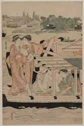 Båtfest på Sumida-elven