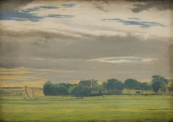 Landskap nær Skive by med Skivehus hovedgård, Jylland