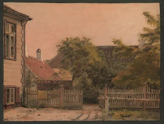 Et hjørne av kunstnerens fars hus