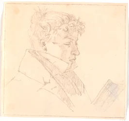 Lesende ung mann, kunstnerens eldste bror, pastor Carl Adolf Købke (1804-1840) ?