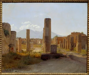 Pompeii-forumet. Maleri av Christen Kobke (1810-1848)