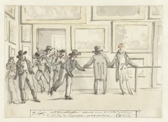 Besøkende på kunstutstillingen i Amsterdam i 1808