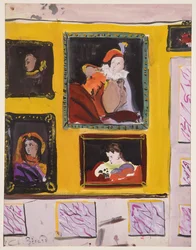 Kostymerte karakterer, ca. 1935-45 (gouache på papir)
