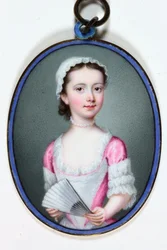 Lady Henrietta Cavendish Bentinck, senere grevinne av Stamford, 1741 (emalje)