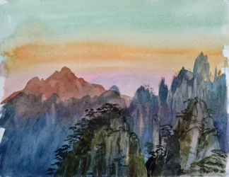Buddhas lys II, 2015 (akvarell på papir)