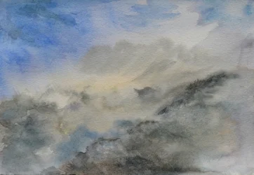 Skytempel, 2015 (akvarell på papir)