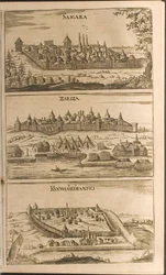 Samara, Tsaritsyn og Kozmodemyansk illustrasjon fra reiser til den store hertugen av Muscovy og