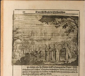 Festningen Staraya Ladoga Illustrasjon fra reiser til den store hertugen av Muscovy og kongen