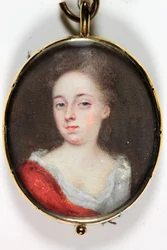 En dame, sannsynligvis Lady Dorothy Savile, grevinne av Burlington (emalje)