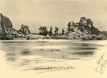 Første katarakt nær øya Philae på Nilen, Egypt, 1898.