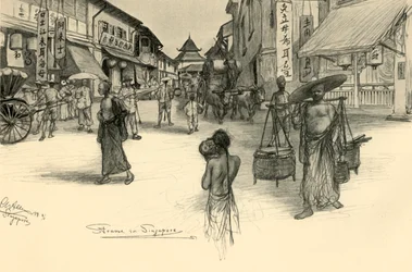 Gatebilde, Singapore, 1898.
