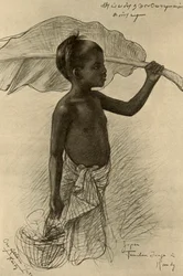 Tamilsk gutt, Kandy, Ceylon, 1898.